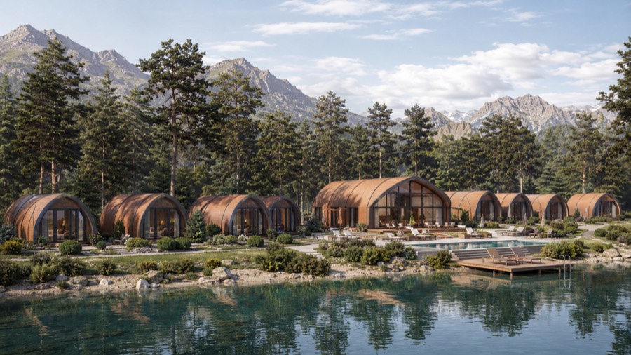 Hotel complex built from GoodWoodHome modules