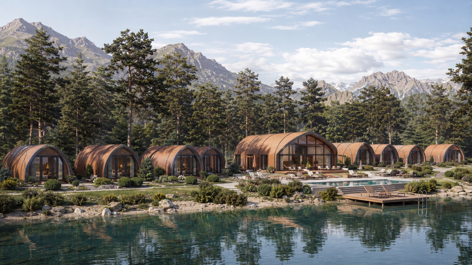 Hotel complex built from GoodWoodHome modules